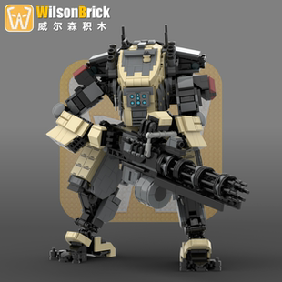 威尔森原创积木MOC泰坦陨落2军团泰坦积木模型