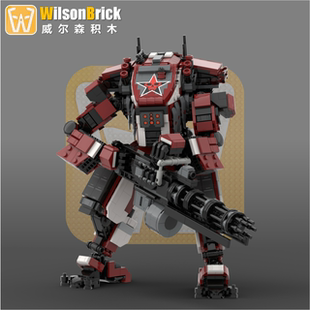 威尔森原创积木MOC泰坦陨落2布里斯克军团泰坦积木模型