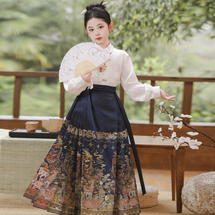 儿童汉服2025新款儿童中国风刺绣唐装宝宝高端女童中秋汉服异域风