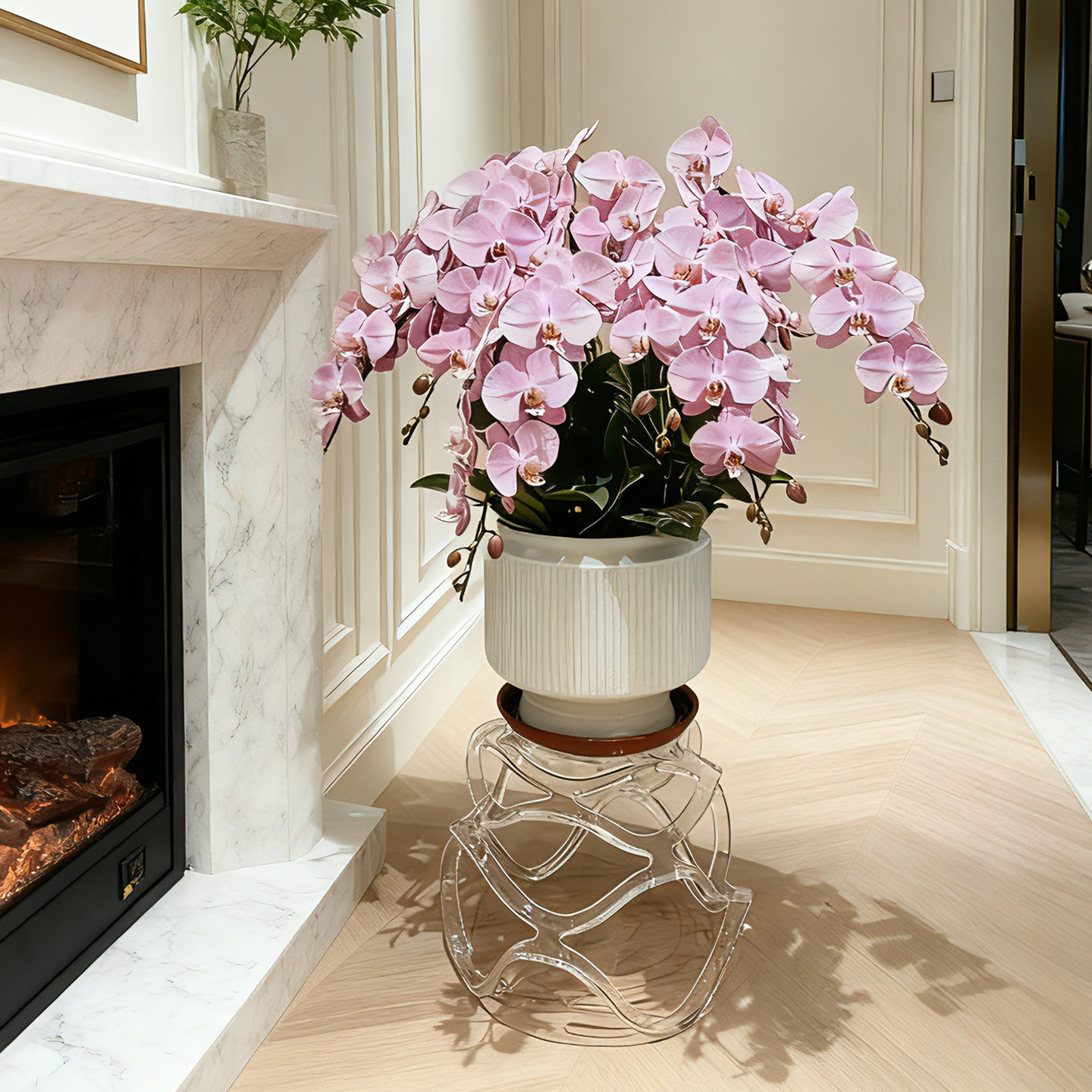 亚克力花架大花盆专用托架艺术花几透明大盆景盆栽摆放架客厅落地,住宅家具,花架/花几,淘宝优惠券,粉丝福利购,淘宝优惠卷