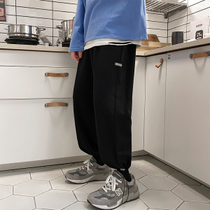 港风跑量款 21款宽松休闲九分裤运动裤子K516P35图片