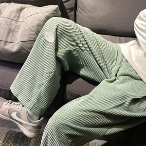 @港风坠感九分裤长裤男21春夏新款宽松裤子XZ1007-1图片