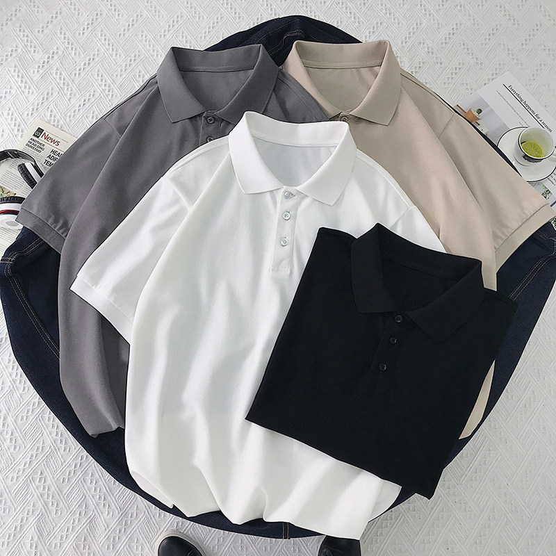 2021夏季翻领polo衫男港风宽松上衣半袖t恤潮XZ1007-1-XT06P40,男装Polo衫,星座1602（原101B）