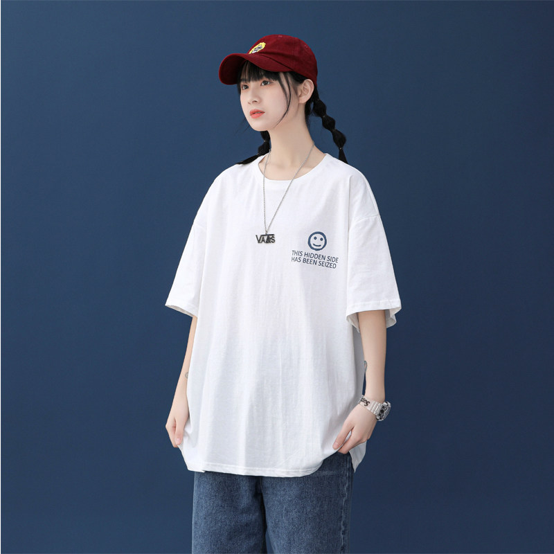 中性风小熊印花短袖T恤夏季新款五分袖上衣XZ1007-1-T102,女装T恤,星座1602（原101B）