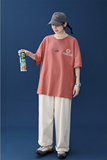 夏季短袖T恤女2021新款小熊印花短袖上衣港风宽松打底内搭T10，女装T恤，星座1602（原101B）