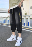 港风韩版束脚七八分牛仔裤男夏季新款运动裤子XZ1007-1--NK08P35，男装牛仔裤，星座1602（原101B）