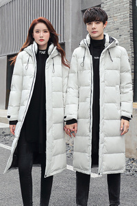 长款纯色羽绒服情侣款20冬季青年帅气加厚外套XZ1007-1-F908P165图片