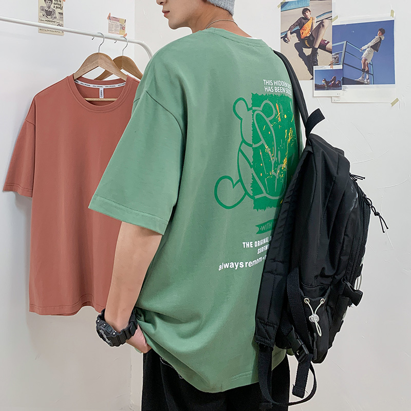 @港风卡通印花T恤男女款夏季新款五分袖XZ1007-1-T10，男装T恤，星座1602（原101B）