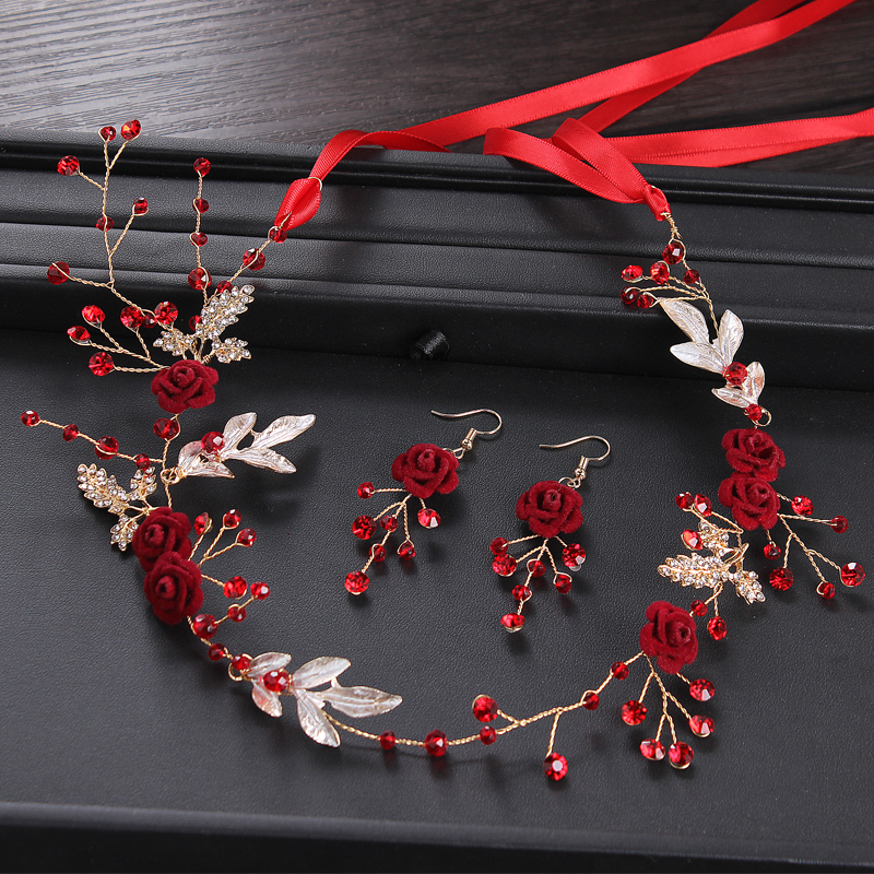 新娘头饰森系仙美结婚礼服发饰