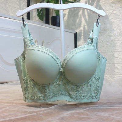 聚拢收副乳小胸显大文胸女调整型五排扣精油厚杯内衣防下垂软钢圈