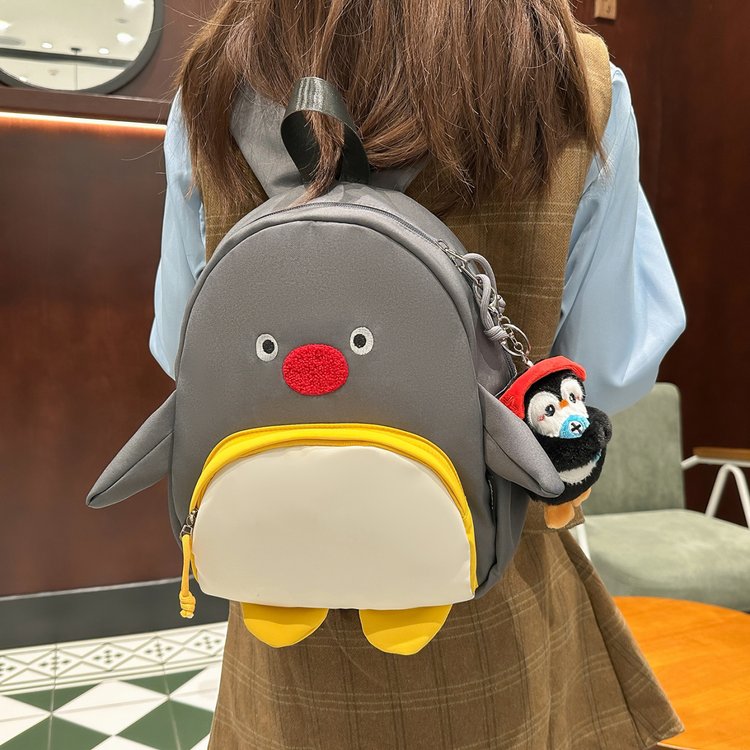 2025冬季新款双肩背包灰色小号无挂件黑色大号拉链2025年冬季尼龙