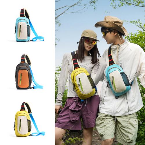 休闲运动单肩包2025新款男女同款户外徒步登山胸包斜挎背包骑行包
