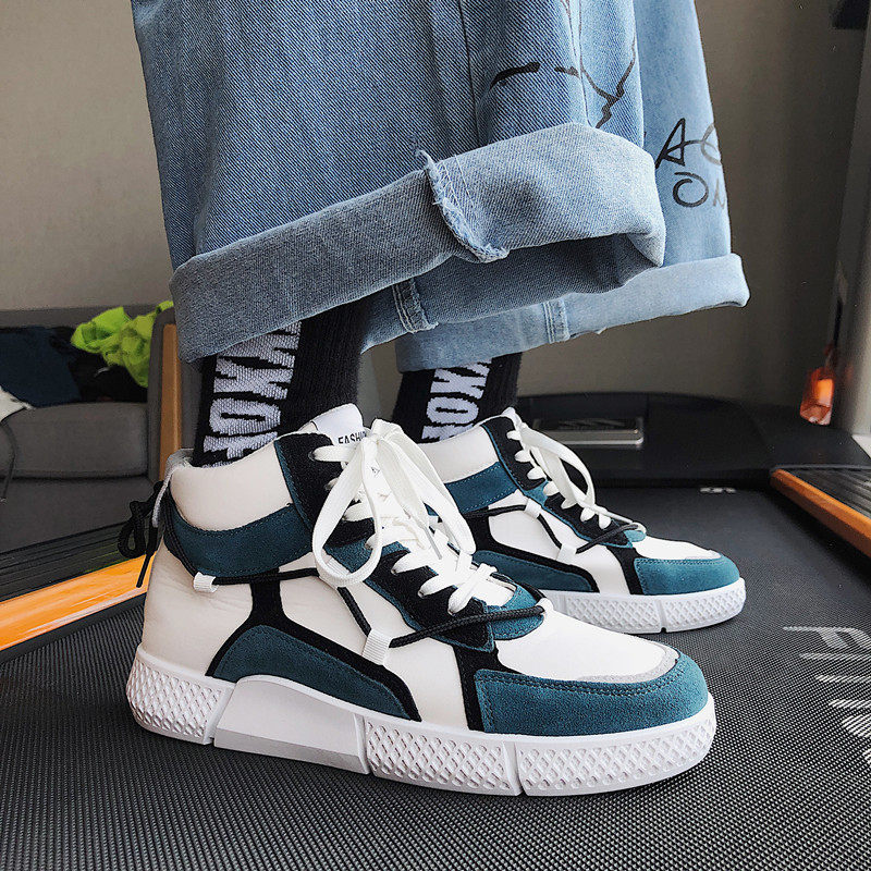 2025新款男士潮流高帮鞋港风青年休闲帆布鞋男运动板鞋LM021-P60,男鞋帆布鞋,星座1103