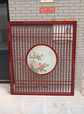 定做实木花格隔断客厅镂空新中式现在装饰屏风电视背景墙仿古门