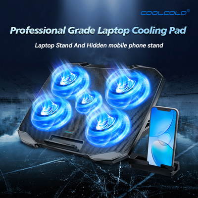 New laptop cooler with phone holder游戏本电脑散热器