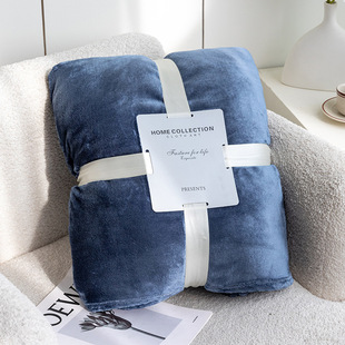 Solid color flannel coral fleece blanket sofa cover blanket