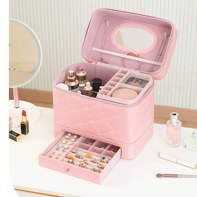 New High Beauty Jewelry Box Makeup Box首饰盒化妆箱