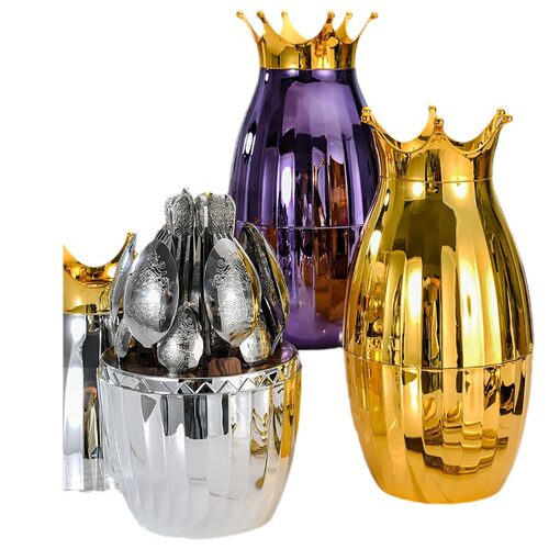Crown Bottle Gift Box Set Tableware Knife Fork Spoon 24pcs