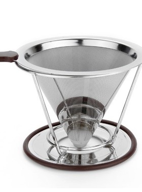 New Stainless Steel Paperless Pour Over Coffee Filter