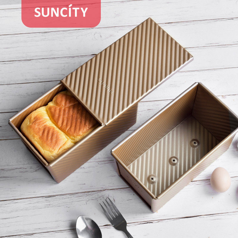 450g covered wave pattern non stick household oven toast box