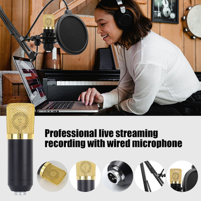 Microphone, phone, sound card, live streaming set