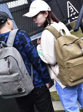Fashionable and trendy backpack, casual canvas backpack背包