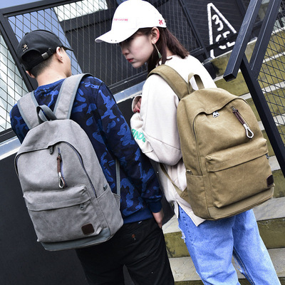 Fashionable and trendy backpack, casual canvas backpack背包