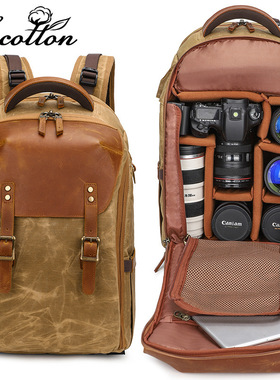 Camera backpack waterproof canvas bag photography bag摄影包