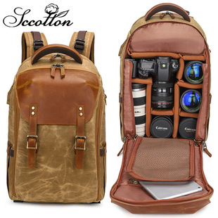 Camera backpack waterproof canvas bag photography bag摄影包