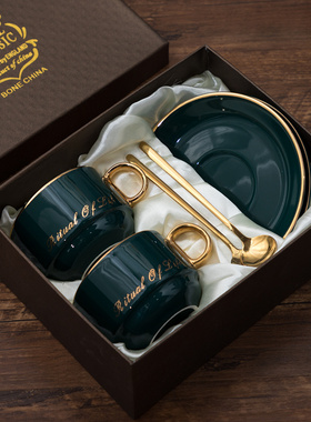 Ceramic coffee cup European high-end tea cup set gift咖啡杯