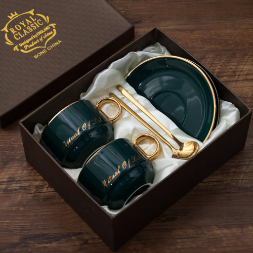 Ceramic coffee cup European high-end tea cup set gift咖啡杯