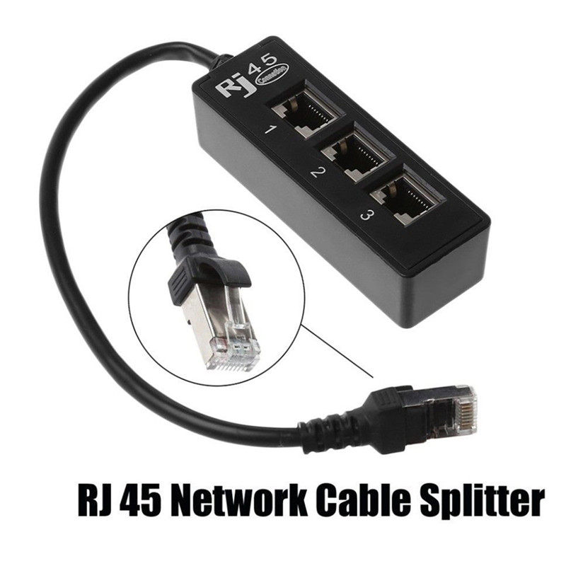 RJ45 1 to 3 Socket Ethernet Network LAN Cable Splitter Exten|ruв категории Цифровые аксессуары, рынок электронных компонентов, LED, LED反光杯 - от Buy2taobao.com для оказания профессиональной услуги покупки агента Taobao