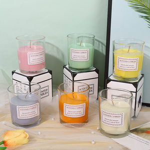 Smokeless aromatic candles Romantic glass scented candles