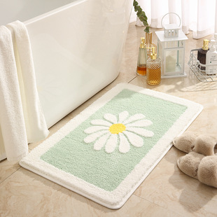 Small Daisy Bathroom Absorbent Floor Mat Non slip Mat Carpet