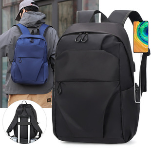 New Men's backpack USB charging 15.6-inch computer backpack