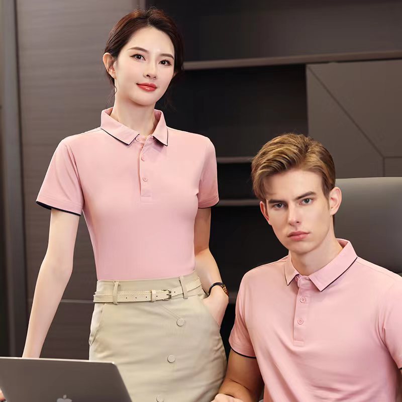 爆款夏季POLO衫男女企业工作服商务团建白领工装翻领短袖T恤