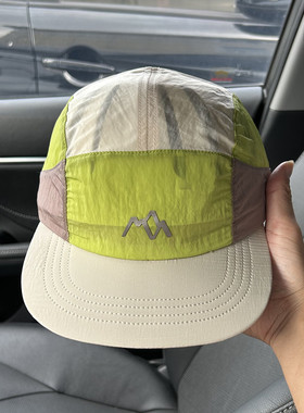 夏季速干棒球帽子女复古拼色透气露营登山运动遮阳五片鸭舌帽男潮