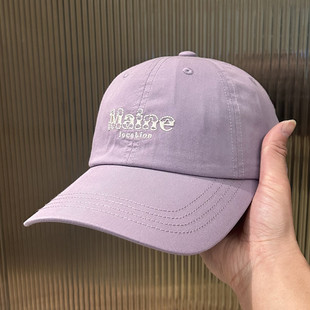 软顶棒球帽男女情侣简约字母刺绣鸭舌帽遮阳防晒四季 春季 2026新款