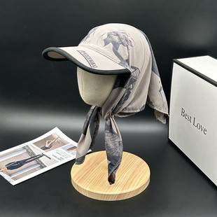 美式 龙头绑带遮阳头巾帽鸭舌帽棒球帽百搭显脸小防紫外线 潮酷个性