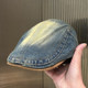 复古水洗做旧牛仔前进帽女甜酷潮流嘻哈显脸小贝雷帽反戴鸭舌帽子