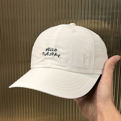 夏季新款速干短檐透气鸭舌帽女款户外休闲百搭时尚遮阳帽男款帽子