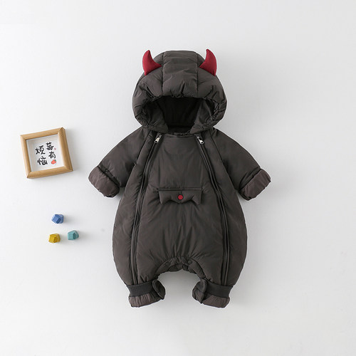 新生婴儿秋冬季棉服夹棉加厚宝宝套装连体衣外出服衣服棉衣外套男