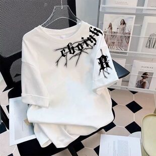 重磅短袖t恤男女学生情侣韩版百搭ins半袖夏季宽松上衣服潮流潮牌