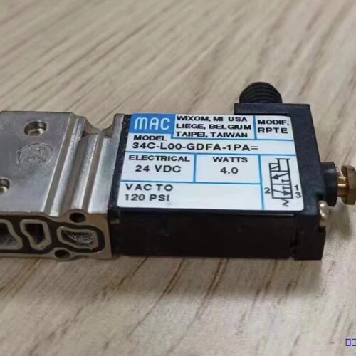 【佳诚】美国MAC电磁阀34C-L00-GDFA-1PA MOD.R【议价】