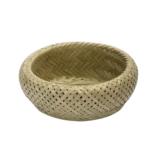 竹制品手工竹青皮编织水果篮收纳筐家用馒头筐竹篓沥水篮簸箕竹篮