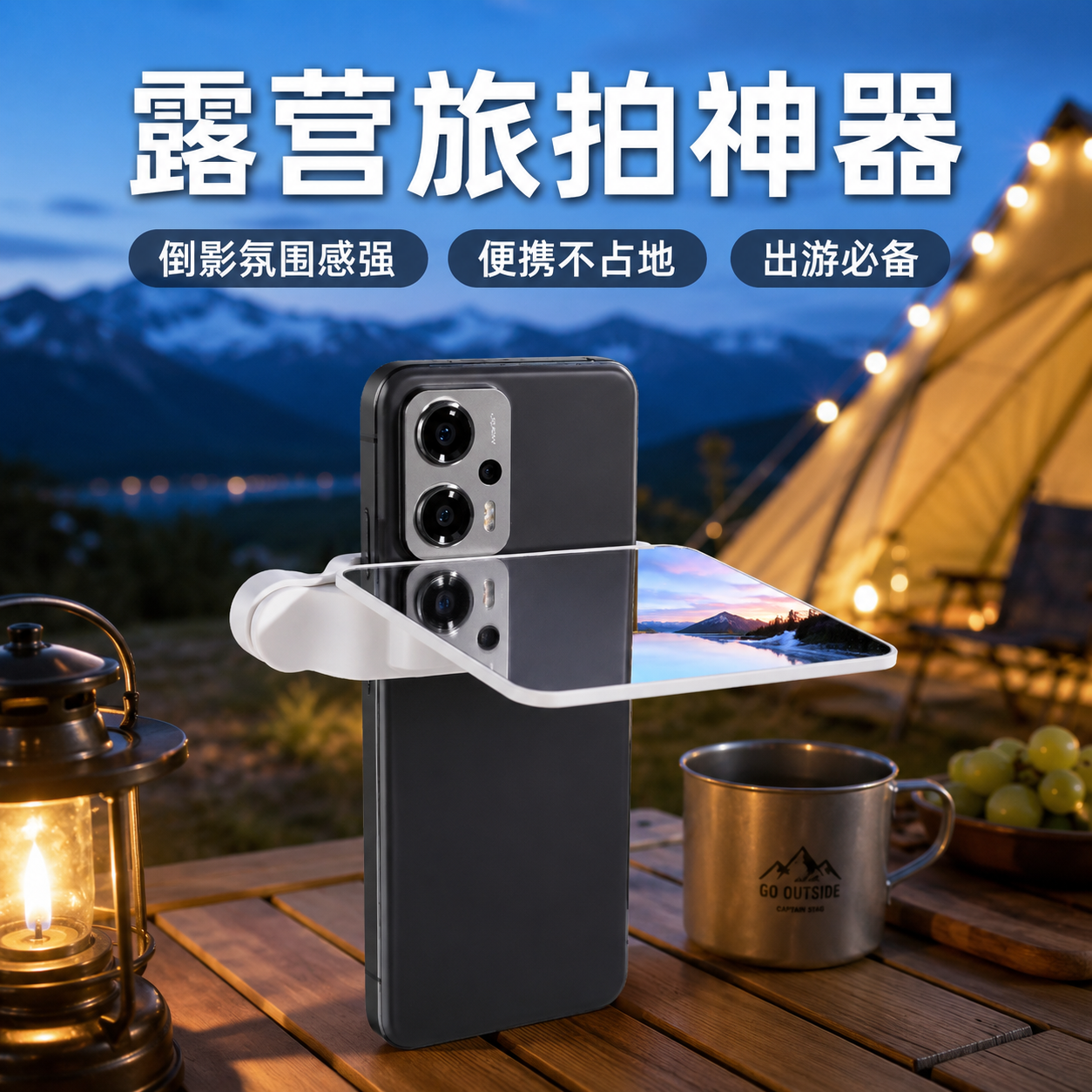手机倒影拍摄夹天空之镜拍照辅助镜旅行自拍反射镜适用主流机型