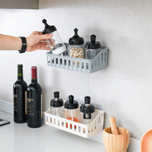 卫生间置物架免打孔厨房置物架挖机收纳盒姜蒜挂物支架浴室收纳架