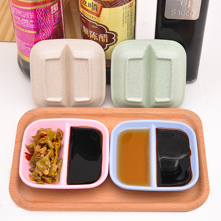 创意双格小碟子厨房调味碟醋碟酱油碟调料碟家用餐具小吃碟小菜碟,餐饮具,碟,淘宝优惠券,粉丝福利购,淘宝优惠卷