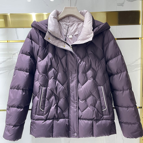 中老年女冬季白鸭绒保暖羽绒服
