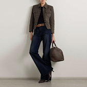 深蓝宽松大长腿阔腿大宽腿拖地牛仔裤 春夏季 美单angel天使家薄款